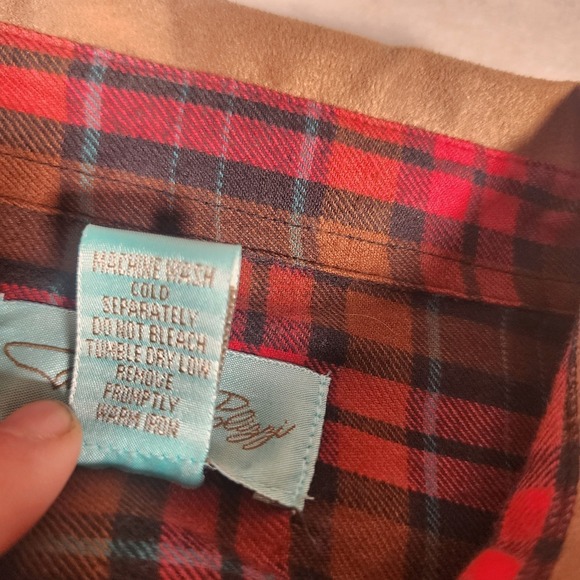 Tasha Polizzi Collection Plaid Shirt Dress Medium Western Style - Picture 3 of 11